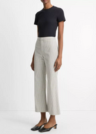 Gardener's Check Crop Flare Trouser-Clothing-Vince-Stone / Tan-00-Mercantile Portland