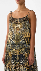 Gathered Tiered Dress with Frill Detail-Dresses-Camilla-Feline Folklore-XS-Mercantile Portland