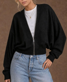 Gayle Full-Zip Cardigan in Black Cashmere-Sweaters-27 Miles-Black-XS-Mercantile Portland