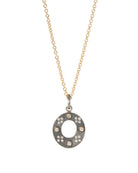 Gemma Sterling Silver Yellow Gold Bezel Pendant-Accessories-Rene Escobar-Mercantile Portland