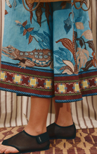 Georgie Midi Linen Dress-Dresses-Alémais-Animals on Blue-4-Mercantile Portland