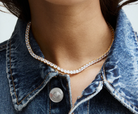Gia Tennis Necklace-Jewelry-Roxanne Assoulin-Gold-OS-Mercantile Portland