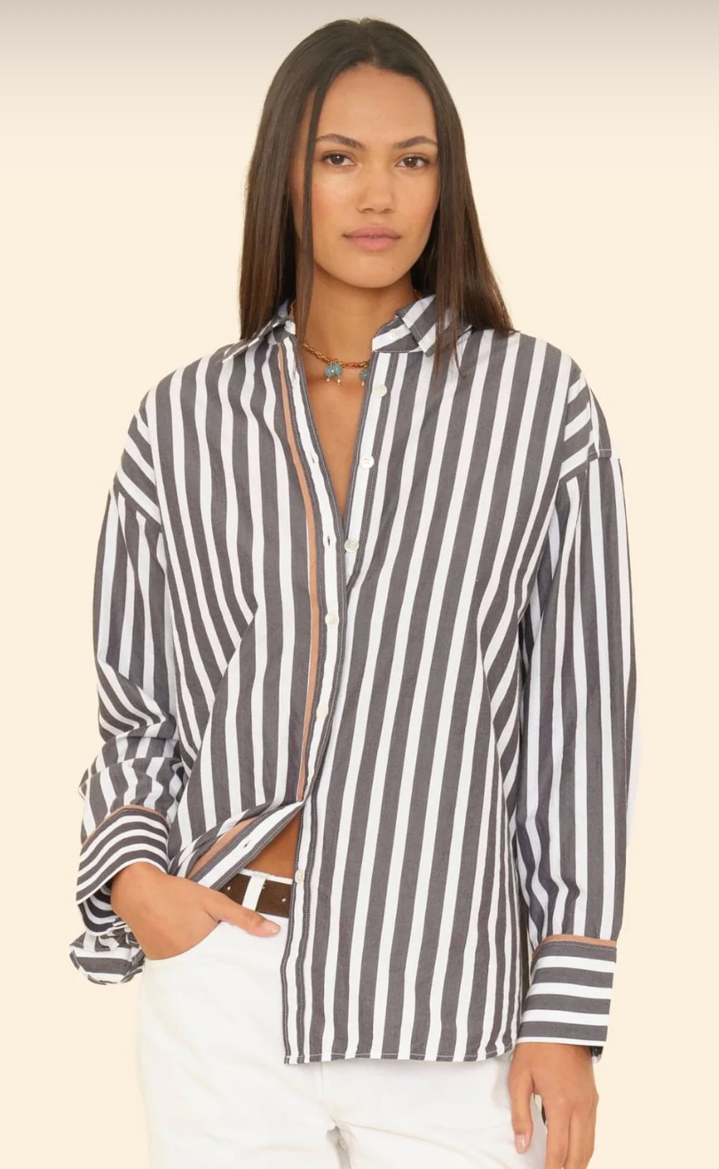 Gillan Shirt-Clothing-XIRENA-Ink Stripe-XS-Mercantile Portland