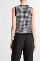 Gingham Italian Wool & Cotton-Blend Shell-Clothing-Vince-XXS-Black/Off White-Mercantile Portland