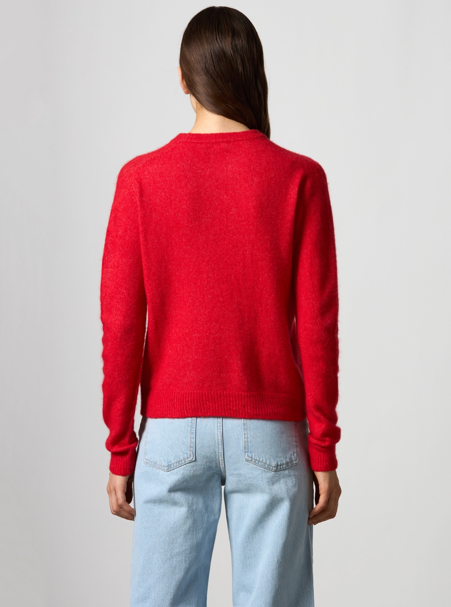 Girocollo Cashmere and Silk Sweater-Clothing-Roberto Collina-Rosso-XS-Mercantile Portland