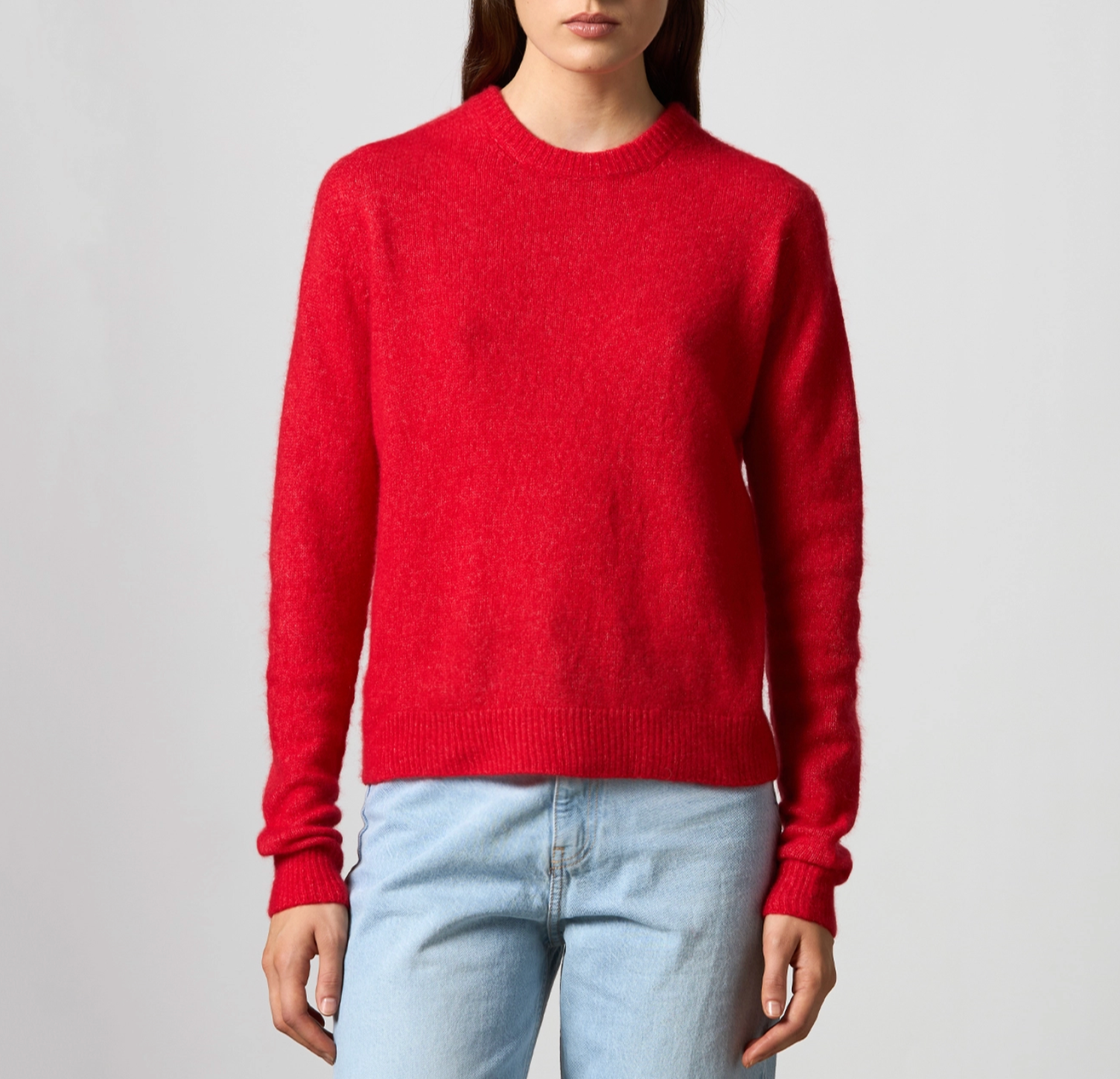 Girocollo Cashmere and Silk Sweater-Clothing-Roberto Collina-Rosso-XS-Mercantile Portland