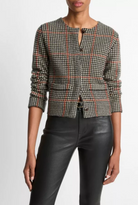 Glen Plaid Cardigan Jacket-Clothing-Vince-Cobblestone Black Combo-XXS-Mercantile Portland
