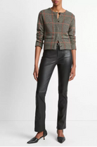 Glen Plaid Cardigan Jacket-Jackets-Vince-Cobblestone Black Combo-XXS-Mercantile Portland