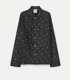 Glitter Taffeta PJ shirt in Black-Shirts-Forte Forte-Black-0-Mercantile Portland
