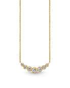 Gold and Diamond Graduated Bezel Necklace-Jewelry-Sydney Evan-OS-Mercantile Portland