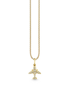 Gold & Diamond Airplane Charm on 18" chain-Accessories-Sydney Evan-Yellow Gold-OS-Mercantile Portland