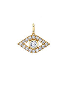 Gold & Diamond Bezel Evil Eye Charm-Jewelry-Sydney Evan-OS-Mercantile Portland