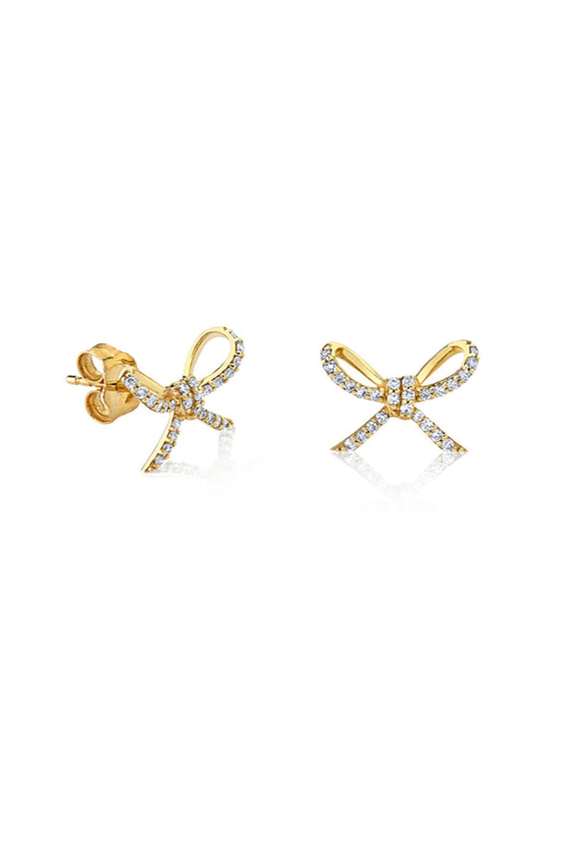 Gold & Diamond Bow Stud-Jewelry-Sydney Evan-OS-Mercantile Portland