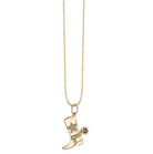 Gold & Diamond Cowboy Boot Charm Necklace-Jewelry-Sydney Evan-Yellow Gold-OS-Mercantile Portland