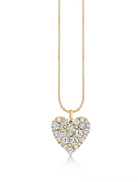 Gold & Diamond Large Cocktail Heart Necklace-Jewelry-Sydney Evan-Yellow Gold-OS-Mercantile Portland