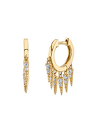 Gold & Diamond Large Fringe Huggie Hoops-Jewelry-Sydney Evan-Yellow Gold-OS-Mercantile Portland