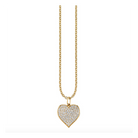 Gold & Diamond Large Heart Charm Necklace-Jewelry-Sydney Evan-OS-YG-Mercantile Portland