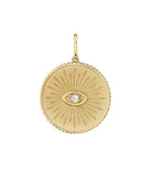 Gold & Diamond Marquise Eye Coin Charm-Accessories-Sydney Evan-OS-Mercantile Portland