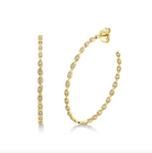 Gold & Diamond Marquise Eye Large Hoops-Jewelry-Sydney Evan-Yellow Gold-OS-Mercantile Portland