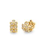 Gold & Diamond Marquise Eye Leaf Huggies-Jewelry-Sydney Evan-OS-Mercantile Portland