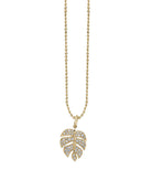 Gold $ Diamond Medium Monstera Leaf Charm-Jewelry-Sydney Evan-OS-Mercantile Portland