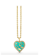Gold & Diamond Puffy Icon Heart Charm Necklace-Jewelry-Sydney Evan-Yellow Gold-OS-Mercantile Portland