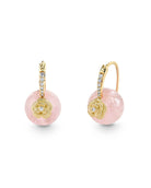 Gold & Diamond Rose Morganite Earrings-Jewelry-Sydney Evan-OS-Mercantile Portland