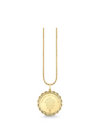 Gold & Diamond Saint Christopher Coin Necklace-Jewelry-Sydney Evan-Yellow Gold-OS-Mercantile Portland
