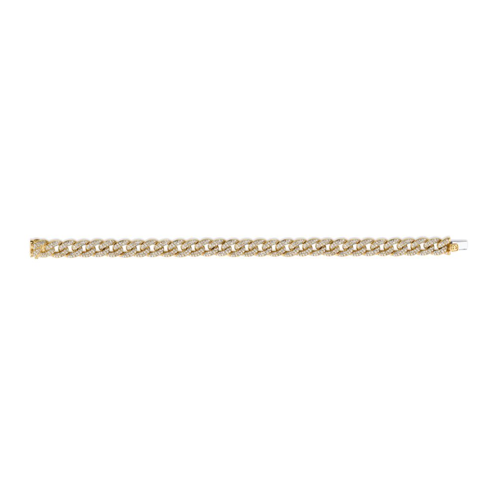 Gold & Diamond Small Link Bracelet-Jewelry-Sydney Evan-Yellow Gold-OS-Mercantile Portland