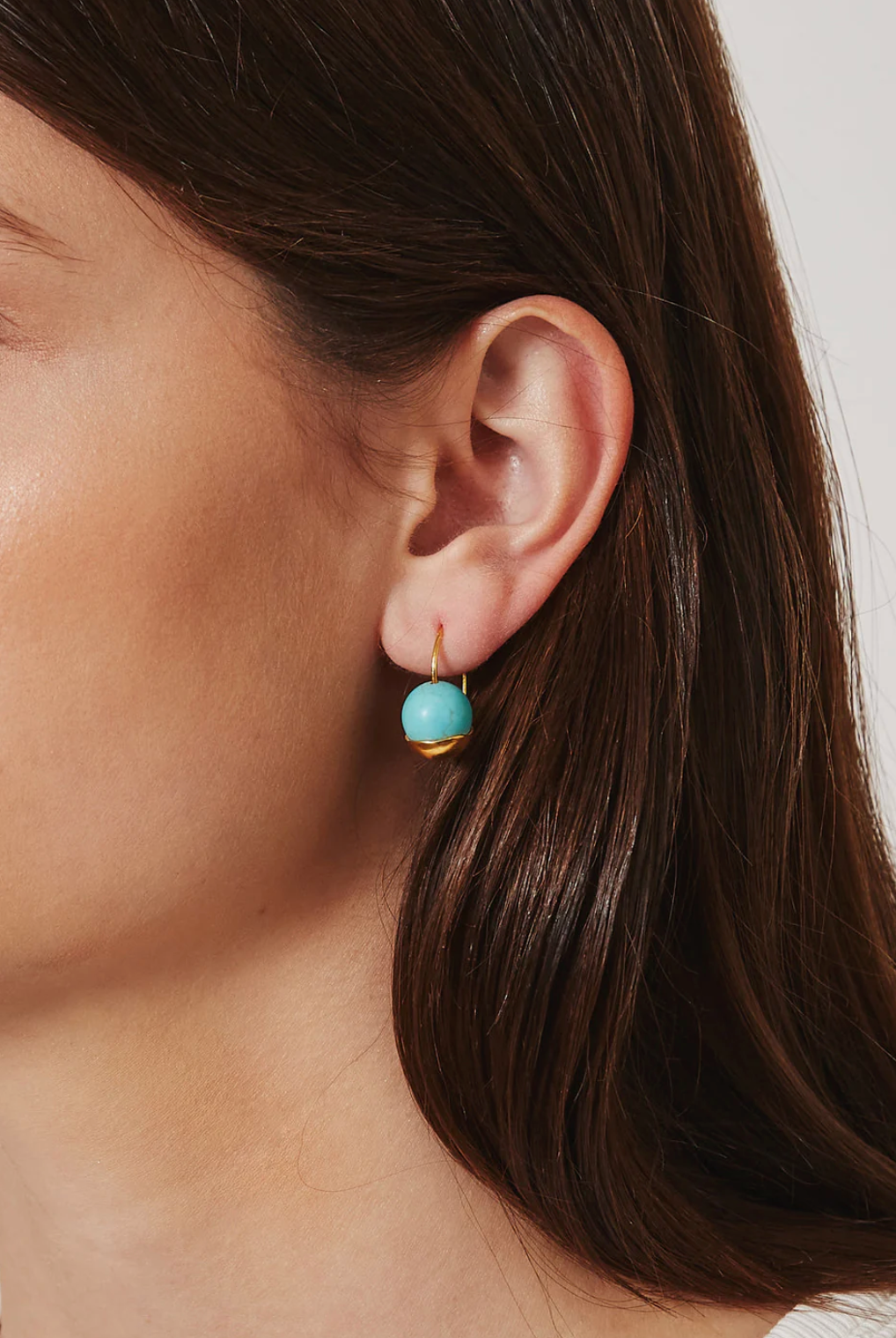 Gold Dipped Turquoise Earrings-Jewelry-Chan Luu-OS-Mercantile Portland
