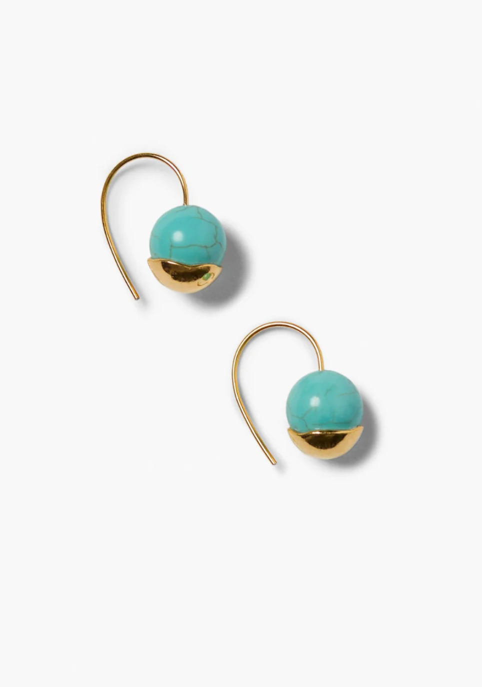 Gold Dipped Turquoise Earrings-Jewelry-Chan Luu-OS-Mercantile Portland
