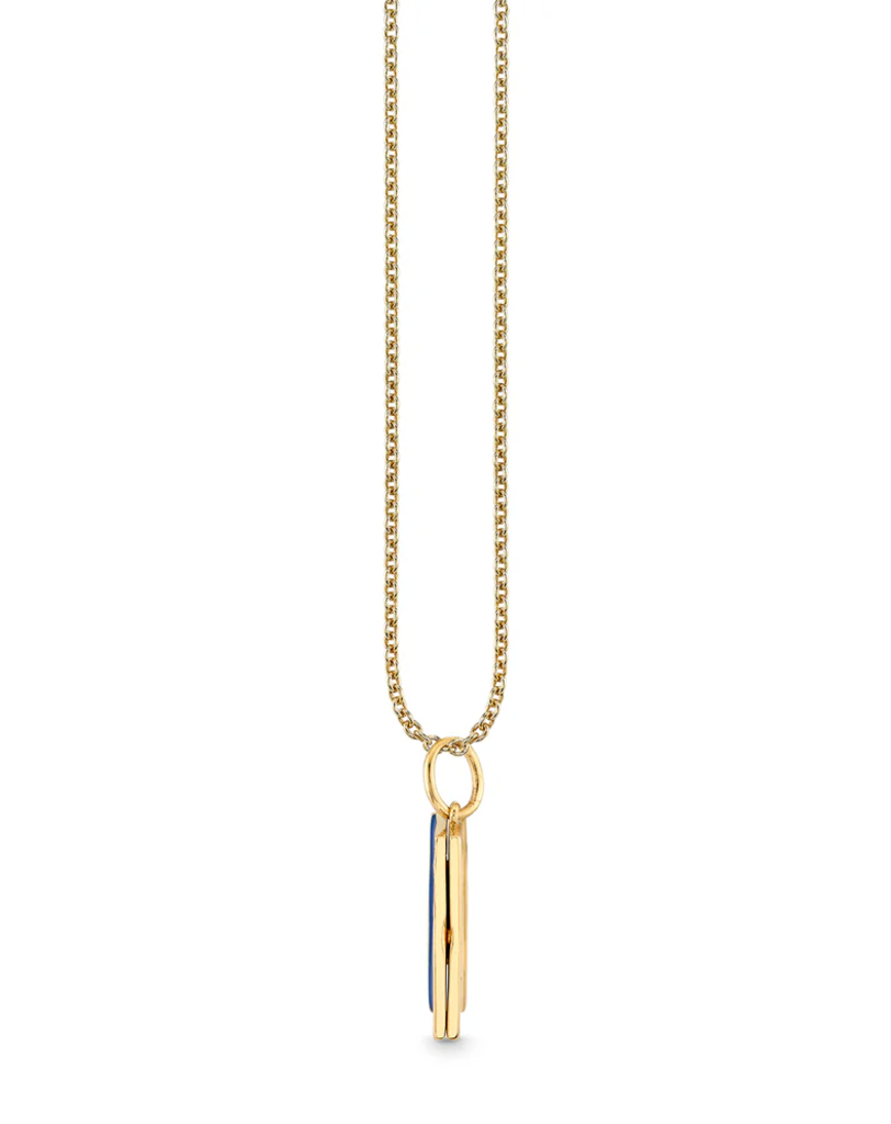 Gold & Enamel Passport Charm Necklace-Jewelry-Sydney Evan-Yellow Gold-OS-Mercantile Portland