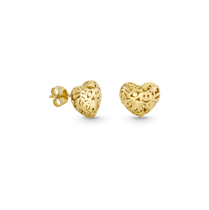Gold Icon Wallpaper Heart Stud-Jewelry-Sydney Evan-Yellow Gold-OS-Mercantile Portland
