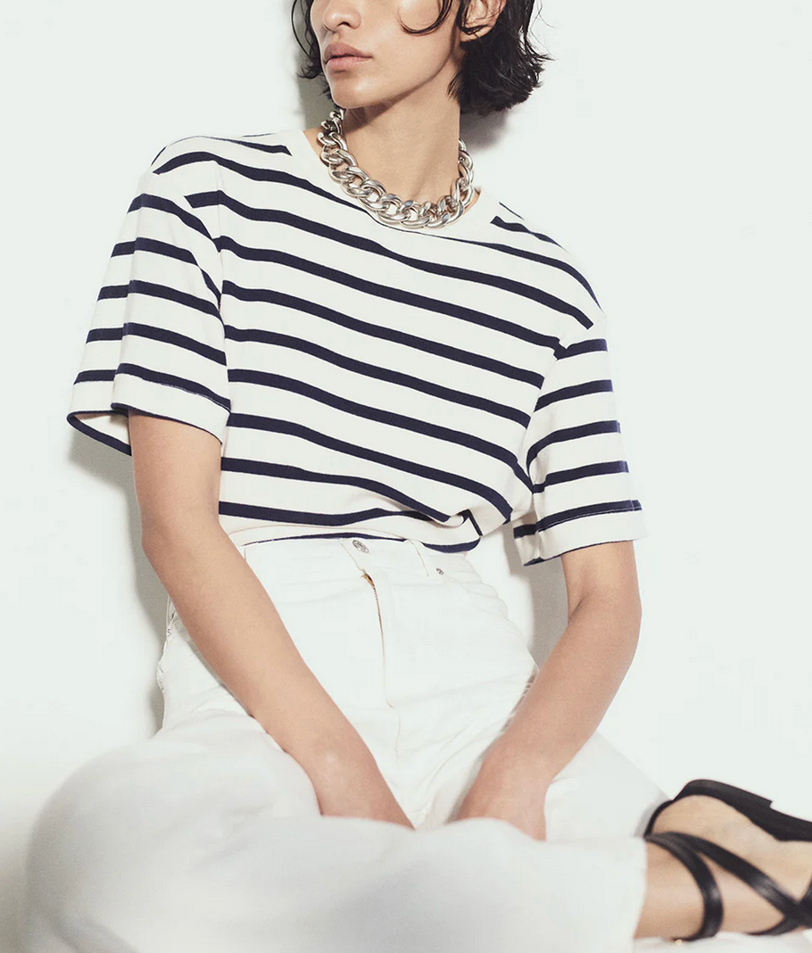 Goldie Tee-Clothing-Citizens of Humanity-Azure Stripe-S-Mercantile Portland