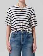 Goldie Tee-T-Shirts-Citizens of Humanity-Azure Stripe-S-Mercantile Portland
