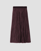 Gonne Plisse' Reversible Midi Skirt-Skirts-Roberto Collina-XS-Burgundy-Mercantile Portland