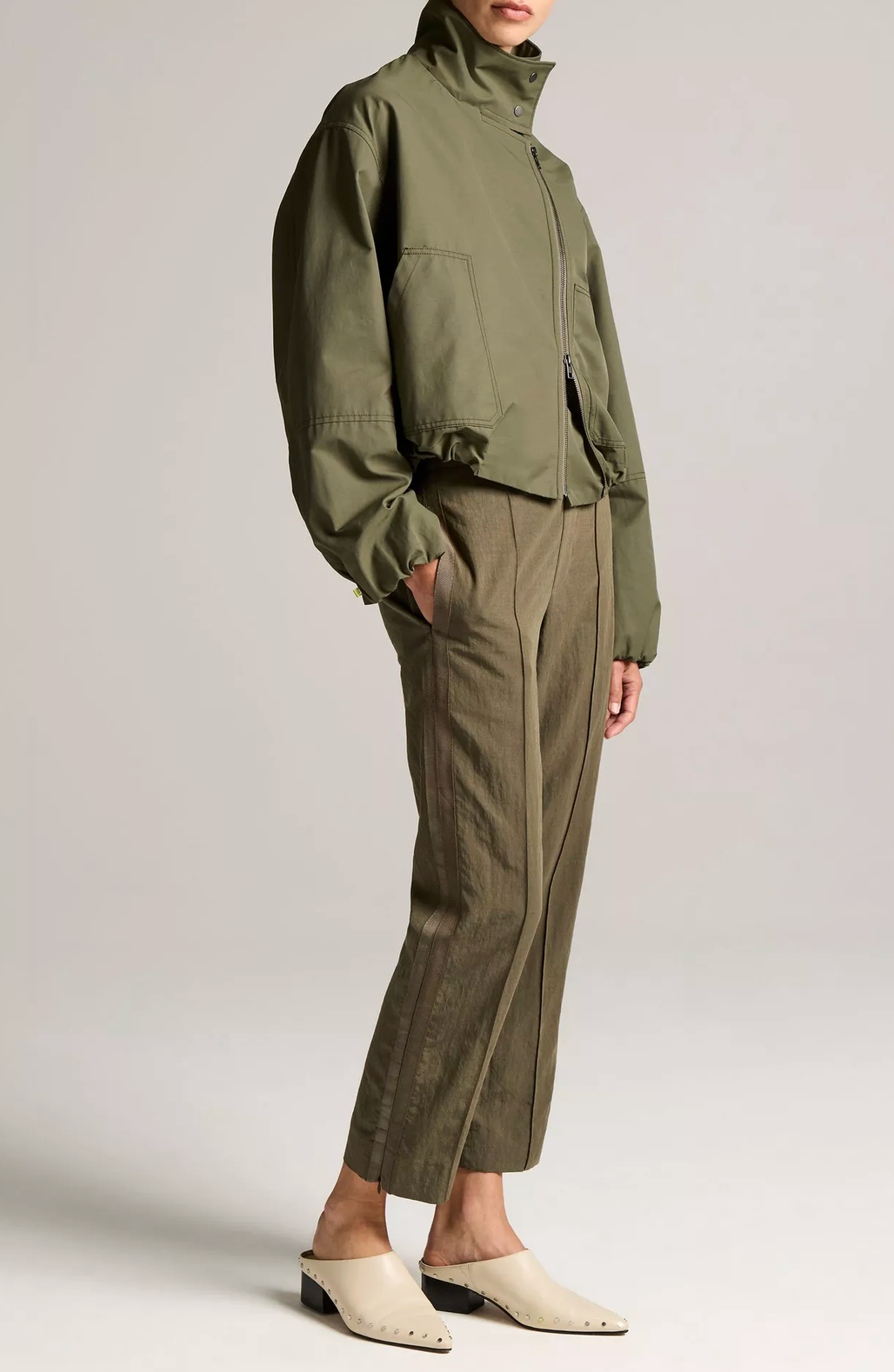 Grace Side Strap Pant in Seavine-Pants-Vince-Seavine-XS-Mercantile Portland