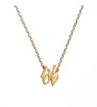 Graffiti Love Necklace-Accessories-Paula Rosen-Gold-OS-Mercantile Portland