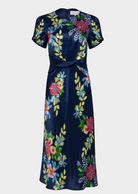 Gwen Dress in Hosta Trellis-Dresses-Saloni-Hosta Trellis-4-Mercantile Portland