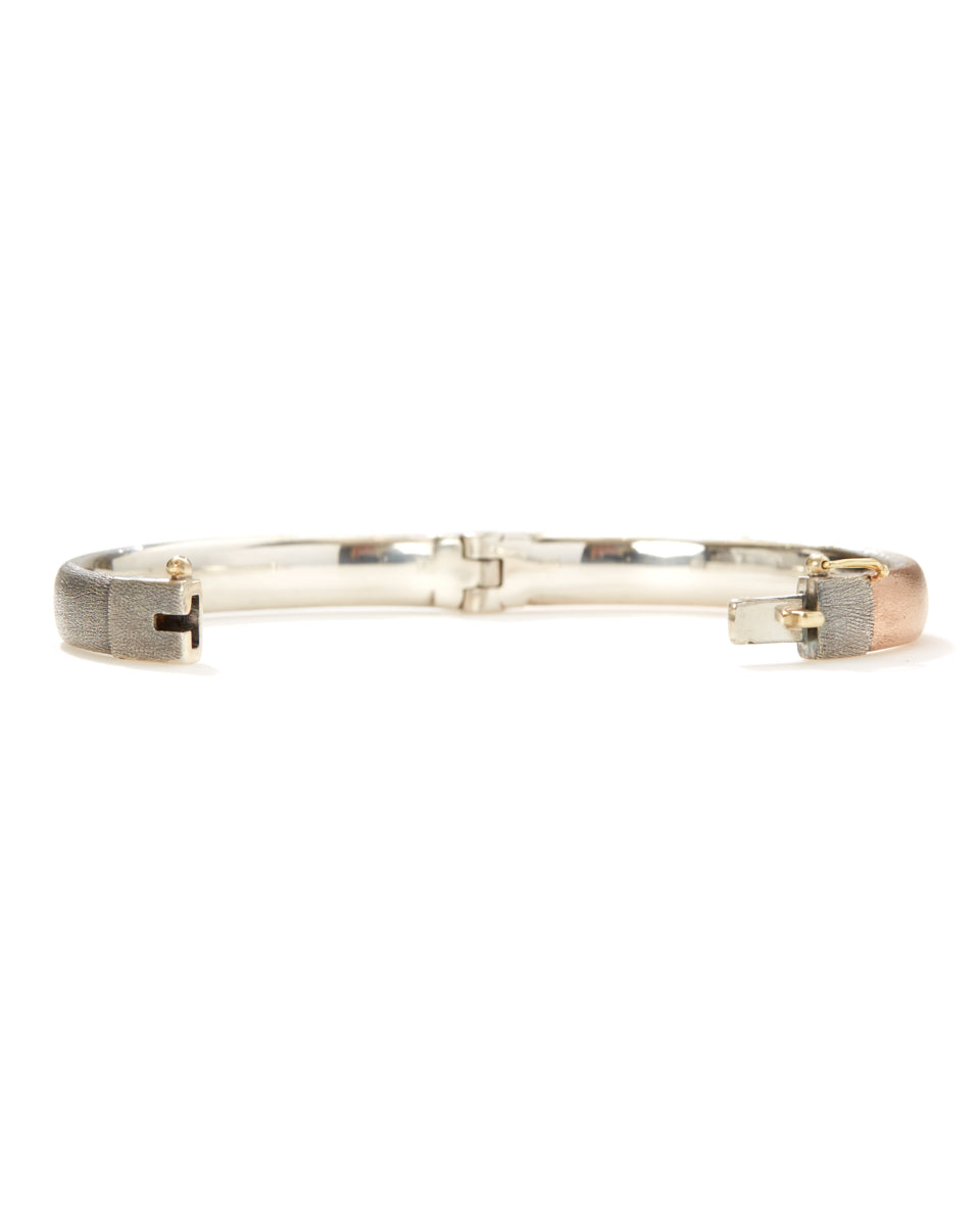 Gypsy 8mm Rose Gold Oval Cut Diamond Bangle-Jewelry-Rene Escobar-Mercantile Portland