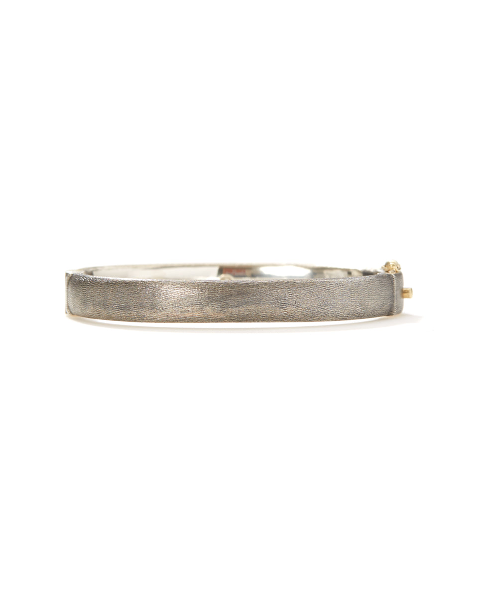 Gypsy 8mm Yellow Gold Round Cut Diamond Bangle-Jewelry-Rene Escobar-Mercantile Portland