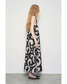 Halter Full Long Dress-Clothing-Meimeij-Black Multi • Meimeij-36-Mercantile Portland