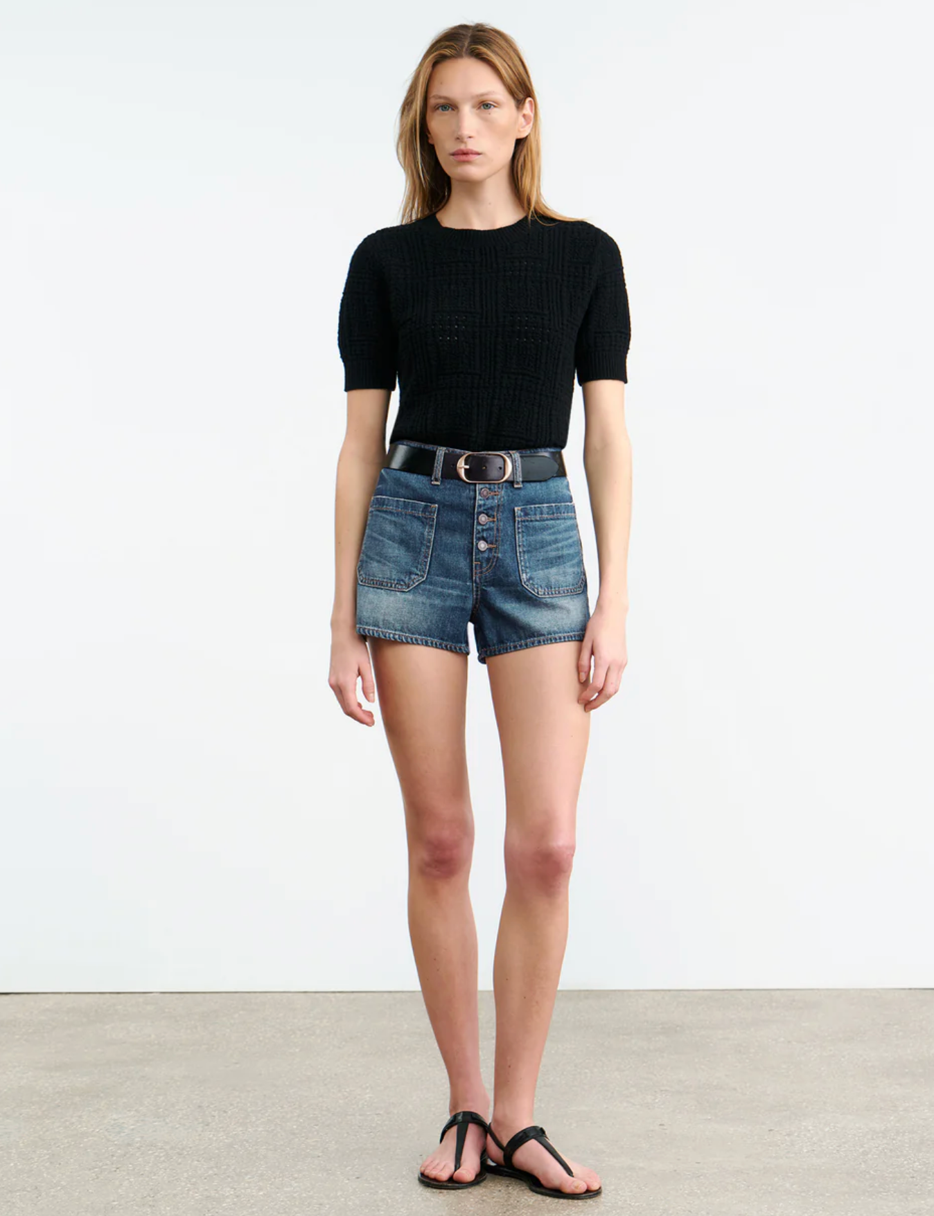 Harley Denim Short in Classic Wash-Clothing-Nili Lotan-Classic Wash-24-Mercantile Portland