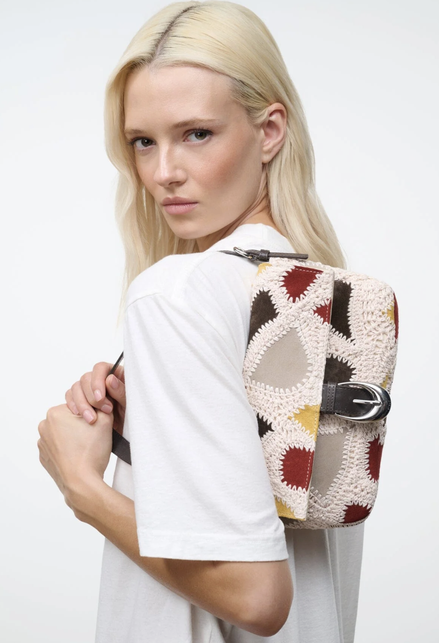 Harlow Bag in Suede Patchwork-Handbags-Staud-Suede Patchwork-OS-Mercantile Portland