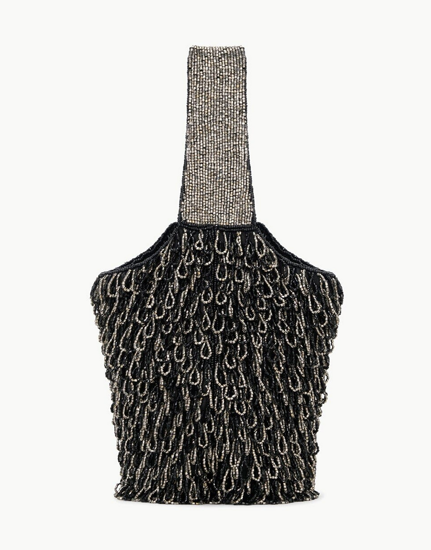 Haruko Beaded Bag-Accessories-Staud-Black-OS-Mercantile Portland