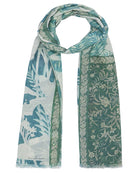 Hawn Cotton/Silk Print Scarf – Green-Scarves-Pierre-Louis Mascia-OS-Green-Mercantile Portland