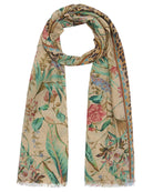 Hawn Cotton/Silk Print Scarf – Tan-Scarves-Pierre-Louis Mascia-OS-Mercantile Portland