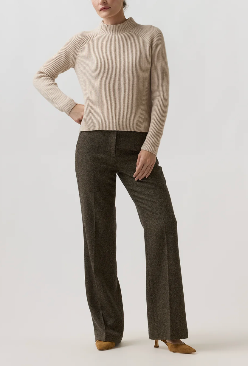 Henriette Sweater in Wheat Cashmere-Sweaters-Mashburn-Heather Wheat-XS-Mercantile Portland