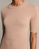 High-Rib Short-Sleeve Sweater in Toffee-Sweaters-Vince-Toffee-XS-Mercantile Portland