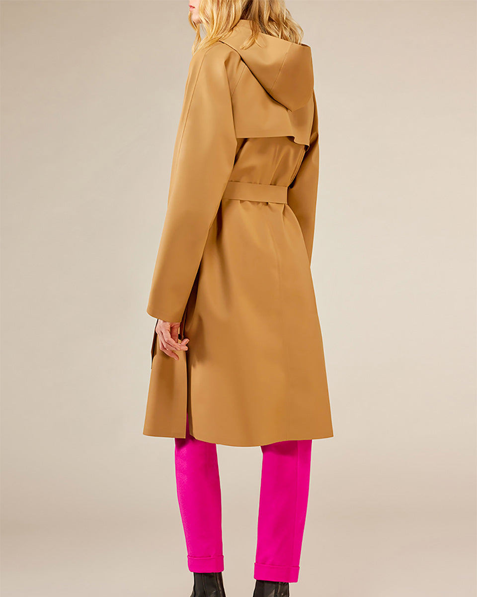 Hooded 3/4 Raincoat-Outerwear-Liviana Conti-Incenso-38-Mercantile Portland